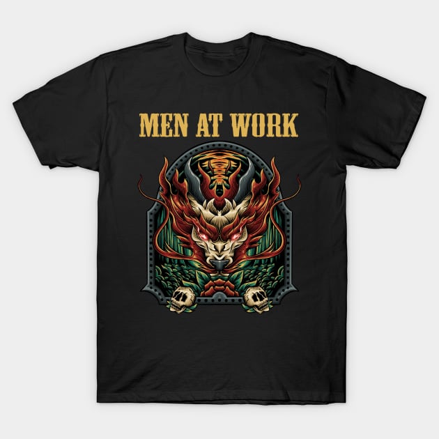 WORK AT THE MEN BAND T-Shirt by Bronze Archer